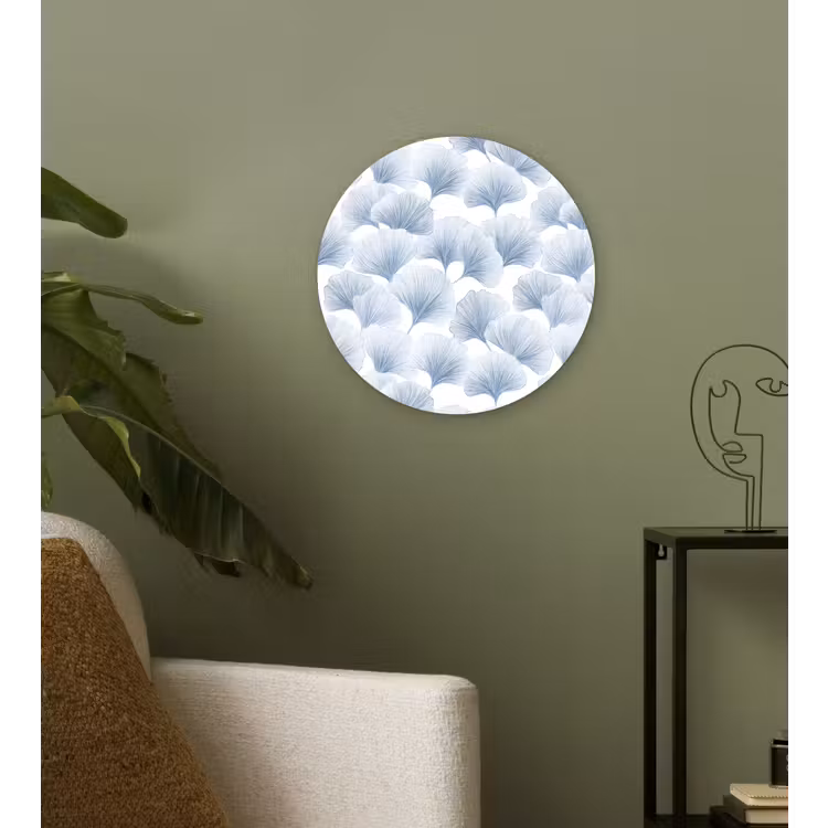 Waaier - Modern - Blauw Wandcirkel kunststof plaat 5mm dik klein 188 -sfeer3
