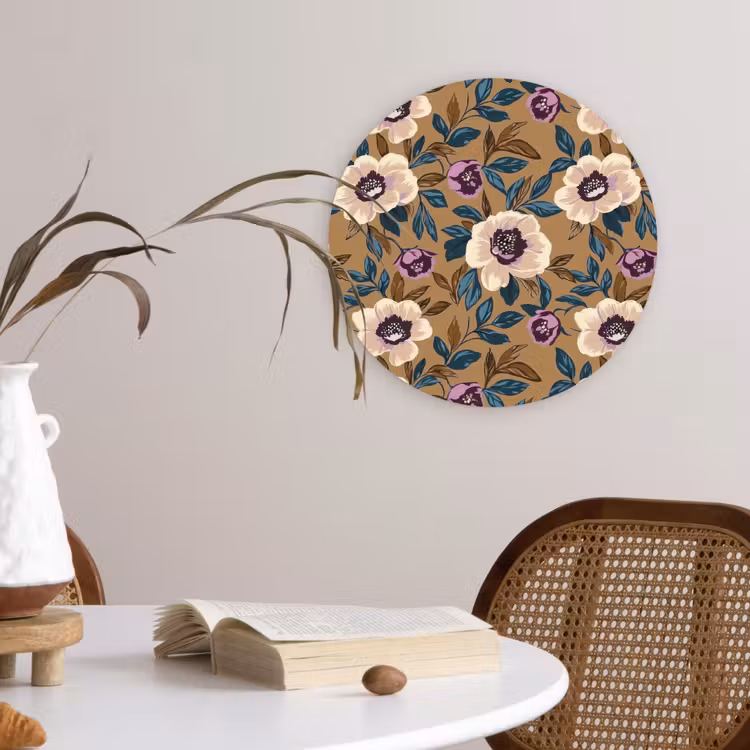 Floraal - Stilleven - Kleurrijk Wandcirkel kunststof plaat 5mm dik klein 188 -sfeer4