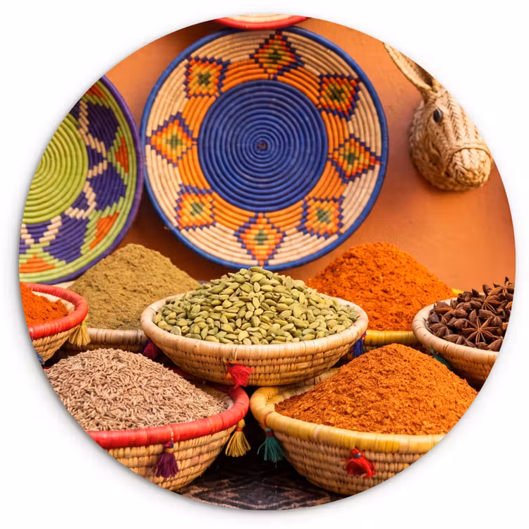 round wall art - Food - Colorful - Culture - Eten - Kleurrijk - Cultuur Wandcirkel kunststof plaat 5mm dik klein