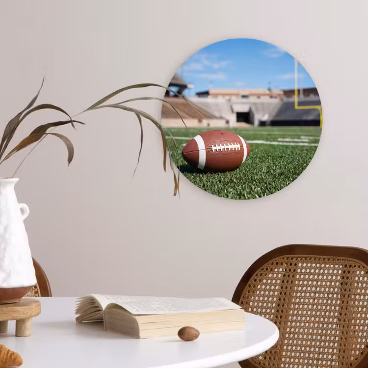 Football - Veld - Stadion - Sport Wandcirkel kunststof plaat 5mm dik klein -sfeer4