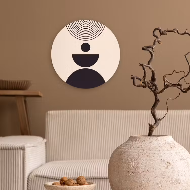 round wall art - Geometric Balance - Art - Geometrische balans - Kunst Wandcirkel kunststof plaat 5mm dik klein