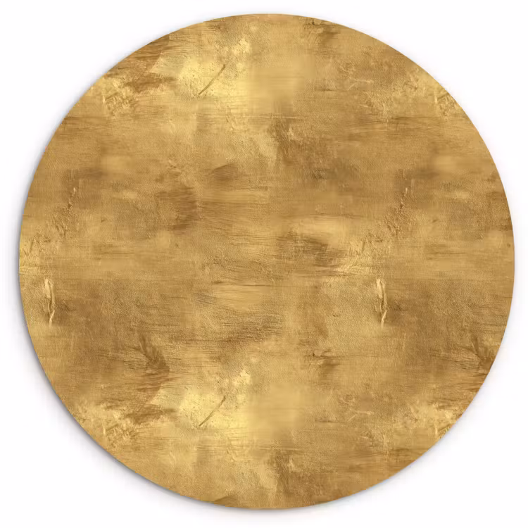 Industrieel - Textuur - Goud Wandcirkel kunststof plaat 5mm dik klein 188 -3d