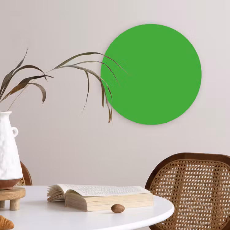 Kelly - Green - Groen Wandcirkel kunststof plaat 5mm dik klein 188 -sfeer4