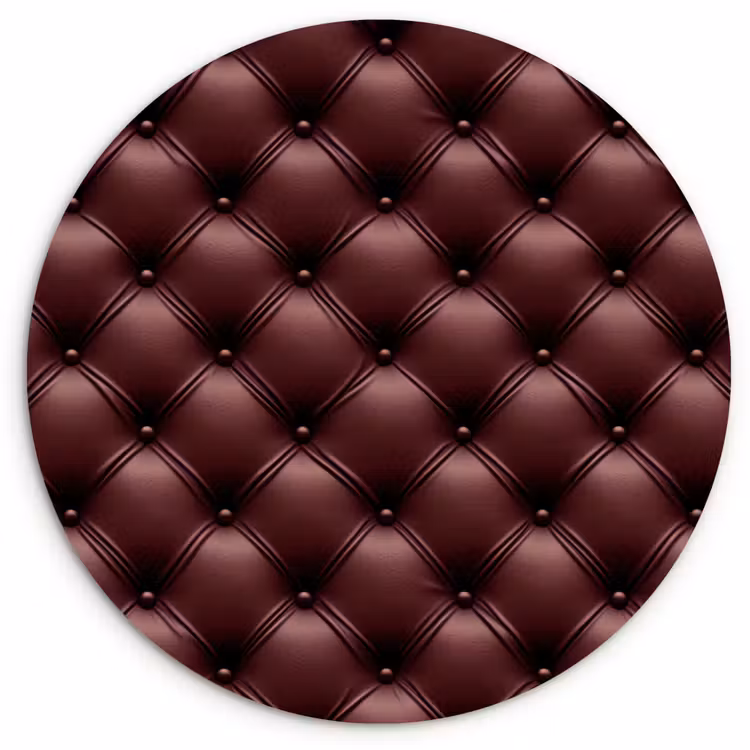 Leer - Patroon - Bordeaux Wandcirkel kunststof plaat 5mm dik klein 188 -3d