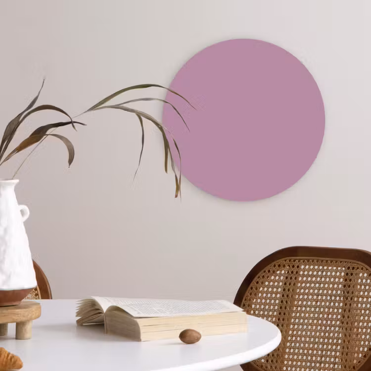 Lilac - Paars - Mauve Wandcirkel kunststof plaat 5mm dik klein 188 -sfeer4