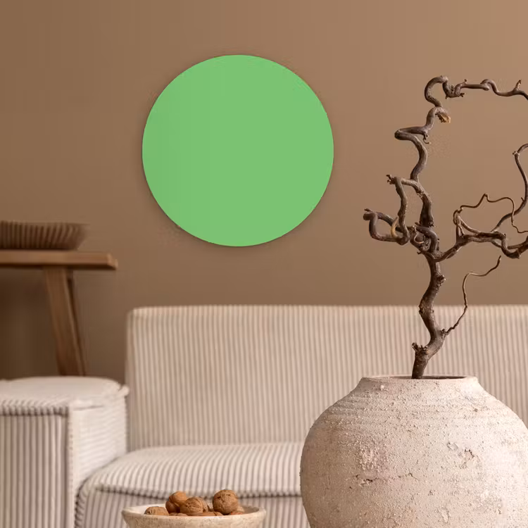 Meadow - Green - Groen Wandcirkel kunststof plaat 5mm dik klein 188 -sfeer1
