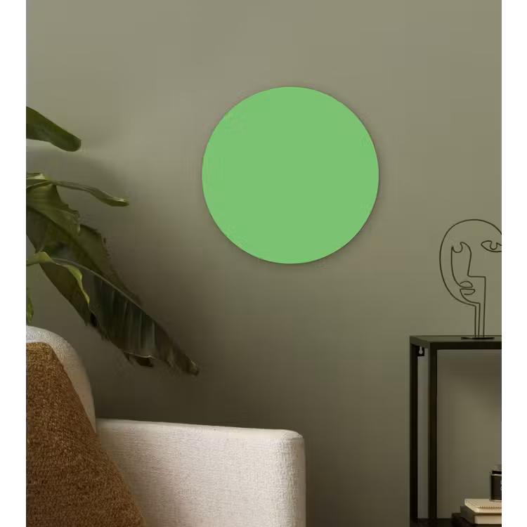 Meadow - Green - Groen Wandcirkel kunststof plaat 5mm dik klein 188 -sfeer3