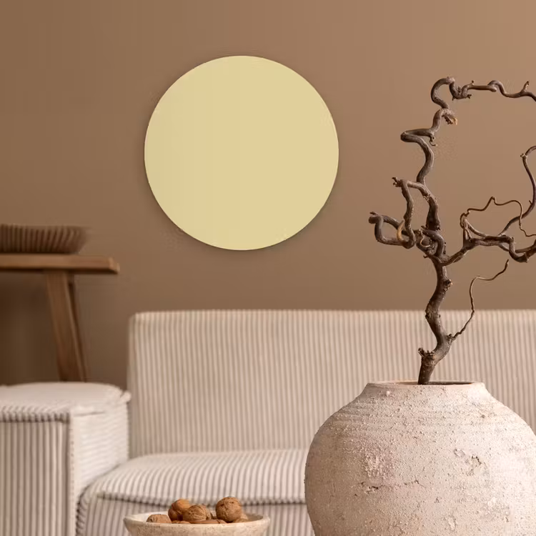 Mellow - Touch - Geel Wandcirkel kunststof plaat 5mm dik klein 188 -sfeer1