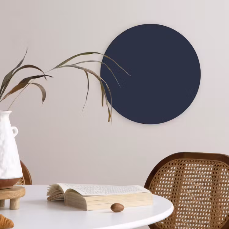 Midnight - Swing - Blauw Wandcirkel kunststof plaat 5mm dik klein 188 -sfeer4