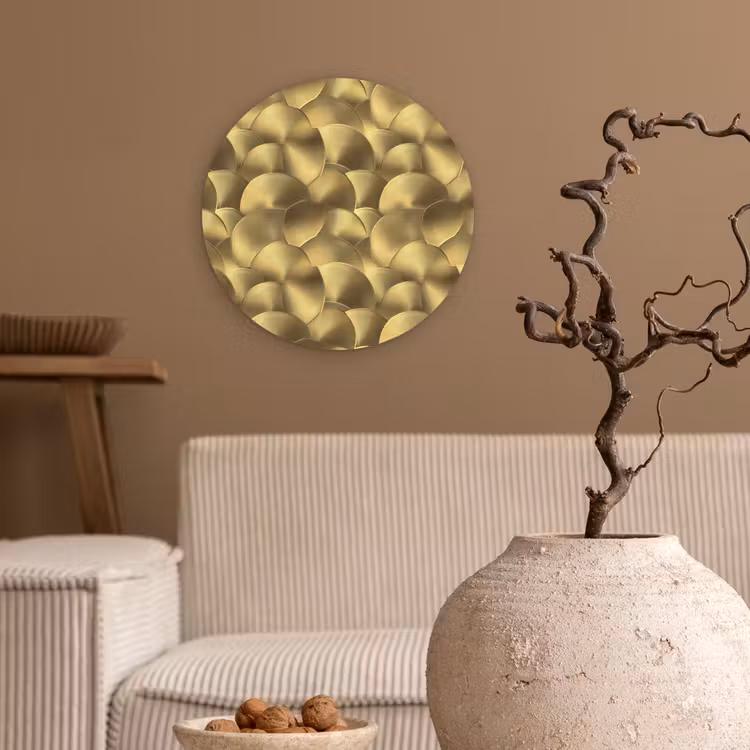 Modern - Cirkel - Goud Wandcirkel kunststof plaat 5mm dik klein 188 -sfeer1