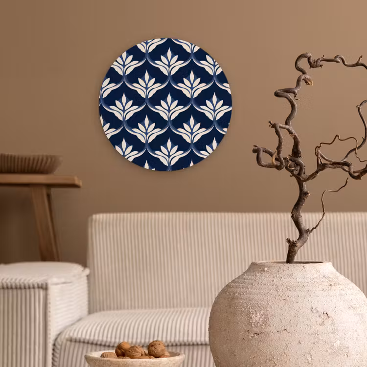 Modern - Ontwerp - Blauw Wandcirkel kunststof plaat 5mm dik klein 188 -sfeer1