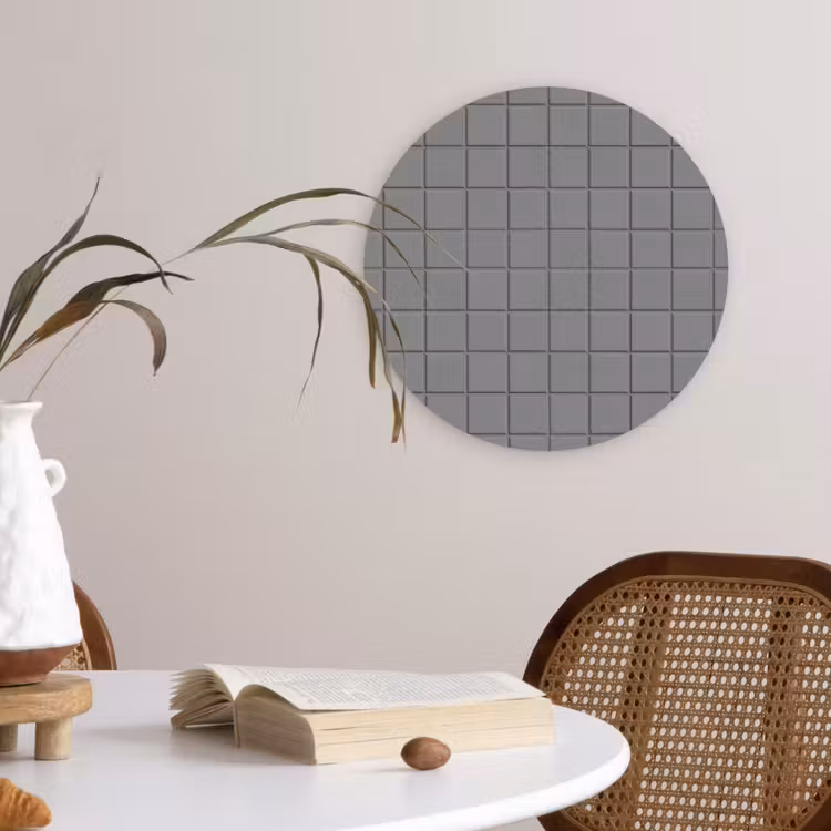 Modern - Patroon - Grijs Wandcirkel kunststof plaat 5mm dik klein 188 -sfeer4