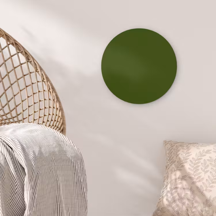 Olive - Drab - Groen Wandcirkel kunststof plaat 5mm dik klein 188 -sfeer5