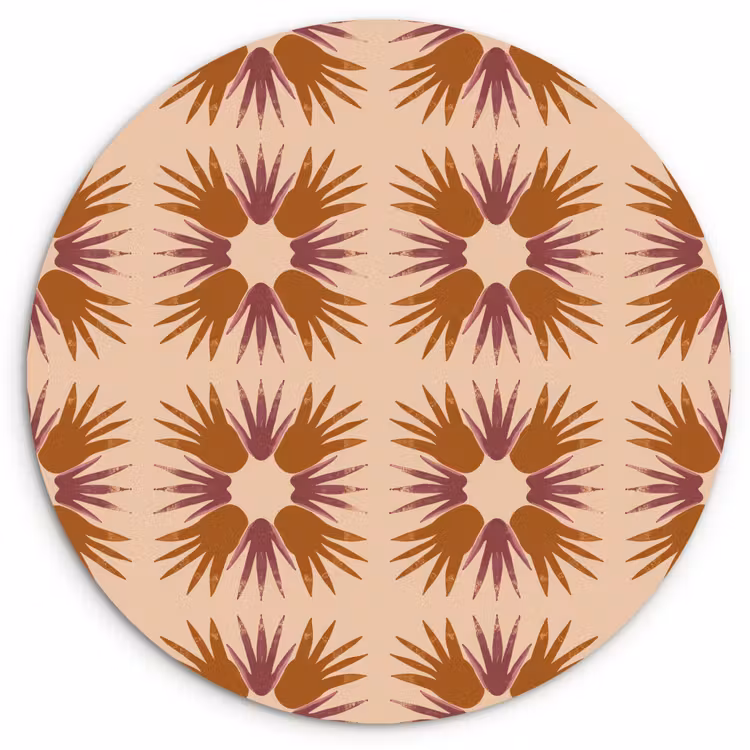 Ornament - Patroon - Oker Wandcirkel kunststof plaat 5mm dik klein 188 -3d