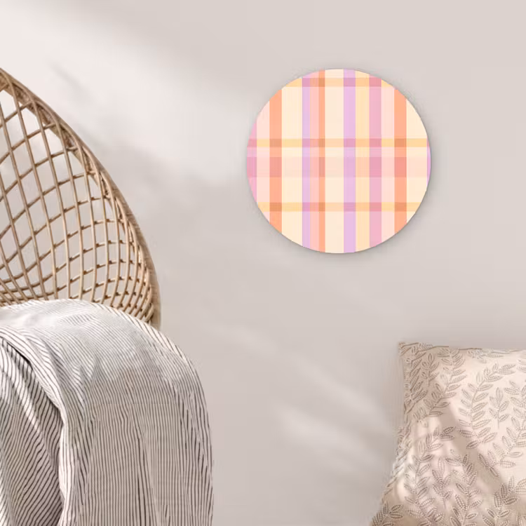 Pastel - uitpatroon - Geometrisch Wandcirkel kunststof plaat 5mm dik klein 188 -sfeer5