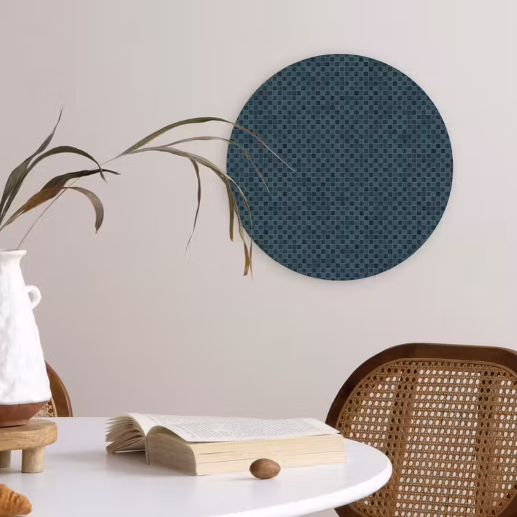 Patroon - Mozaïek - Groen Wandcirkel kunststof plaat 5mm dik klein 188 -sfeer4