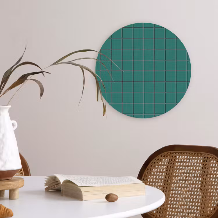 Patroon - Patroon - Smaragd Wandcirkel kunststof plaat 5mm dik klein 188 -sfeer4