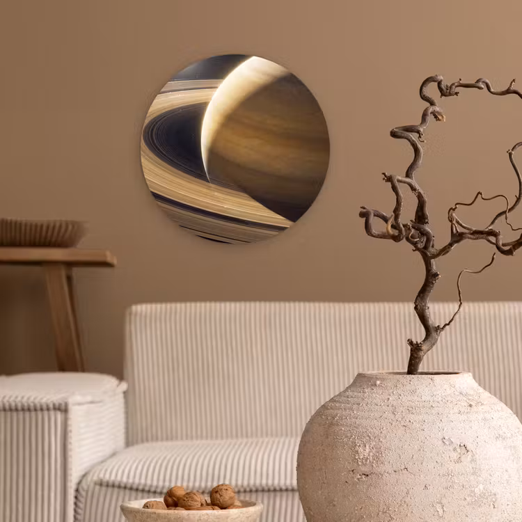 round wall art - Planet - Rings - Space - Planeet - Ringen - Ruimte Wandcirkel kunststof plaat 5mm dik klein