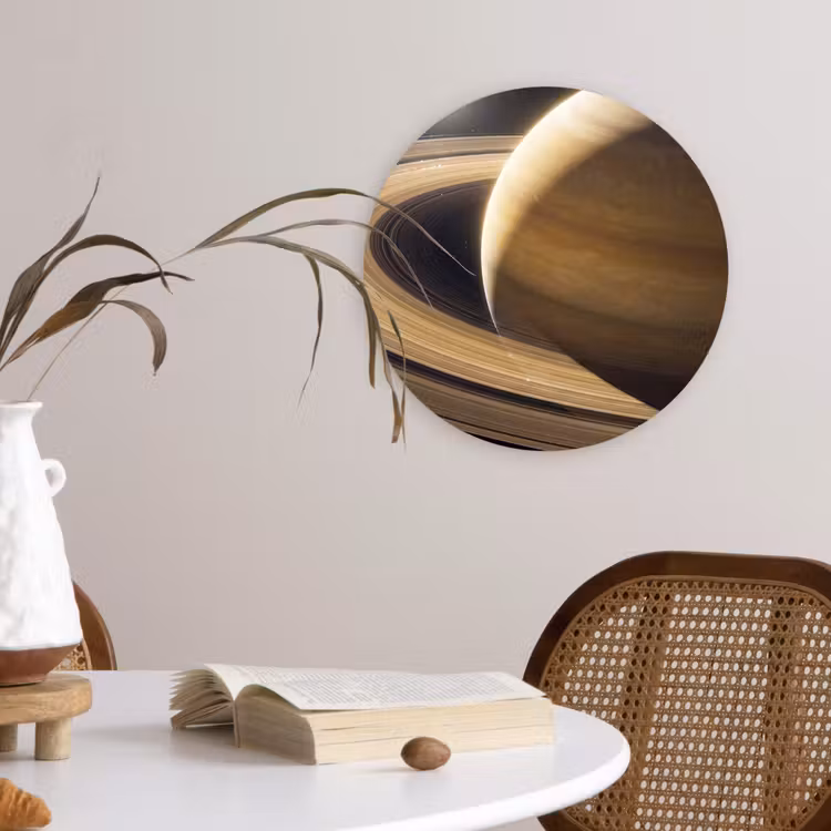 round wall art - Planet - Rings - Space - Planeet - Ringen - Ruimte Wandcirkel kunststof plaat 5mm dik klein