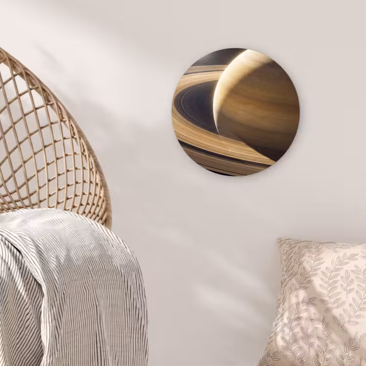 round wall art - Planet - Rings - Space - Planeet - Ringen - Ruimte Wandcirkel kunststof plaat 5mm dik klein
