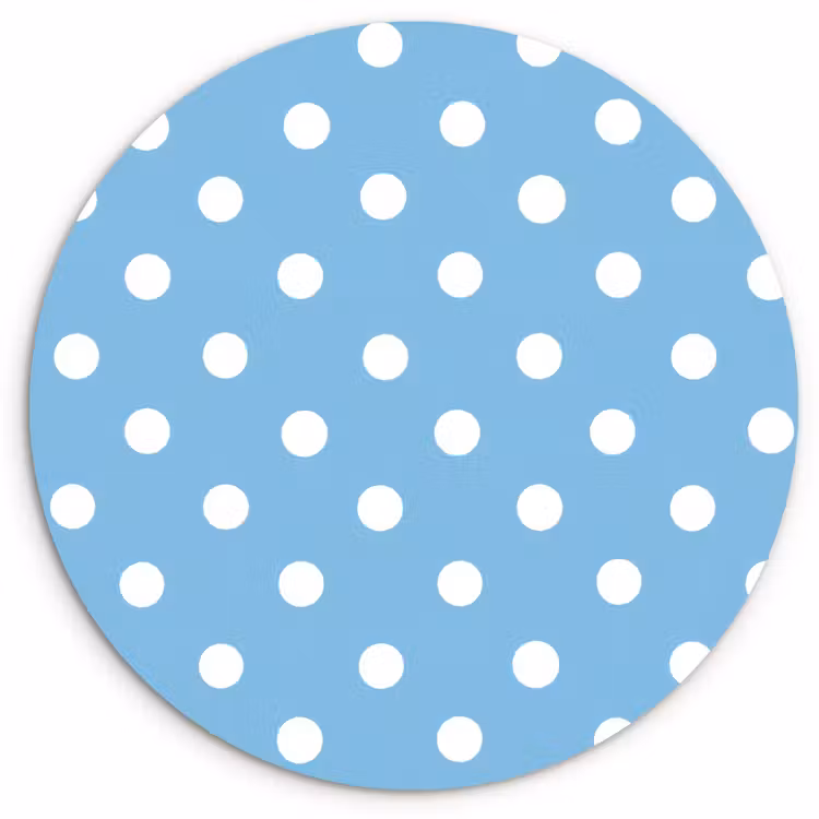 Polka - Dots - Blauw Wandcirkel kunststof plaat 5mm dik klein 188 -3d