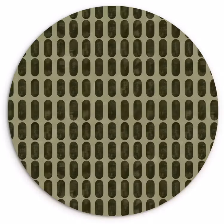 Ritmisch - Effect - Groen Wandcirkel kunststof plaat 5mm dik klein 188 -3d