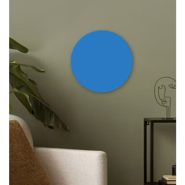 Royal - Blue - Blauw Wandcirkel kunststof plaat 5mm dik klein 188 -sfeer3