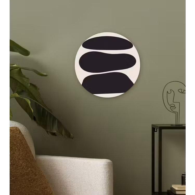 round wall art - Shapes - Organic - Black - Vormen - Organisch - Zwart Wandcirkel kunststof plaat 5mm dik klein