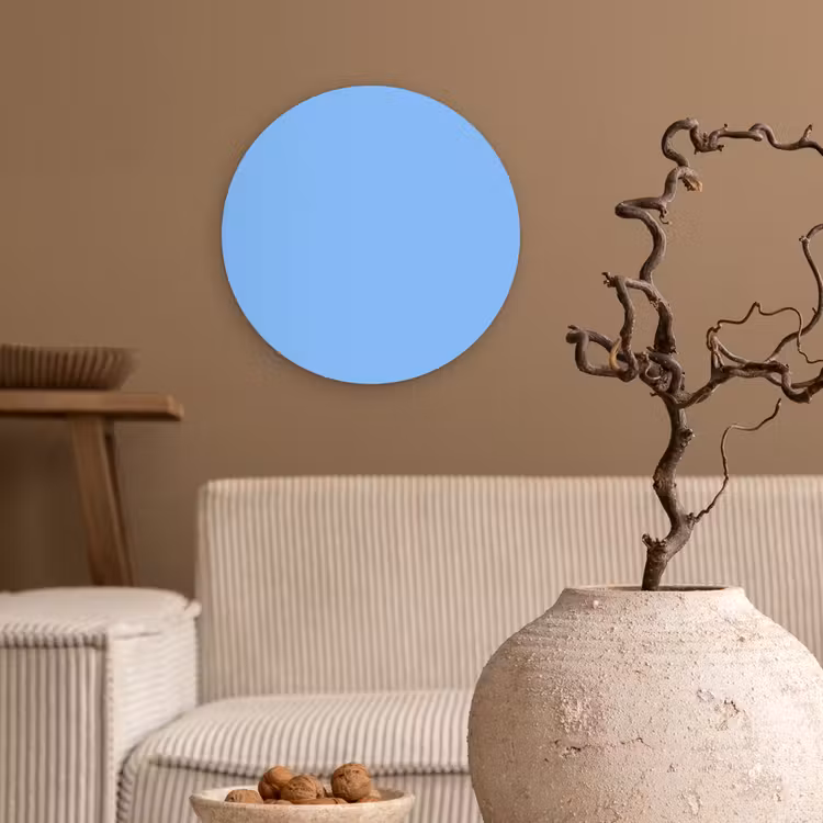 Sky - Glow - Blauw Wandcirkel kunststof plaat 5mm dik klein 188 -sfeer1