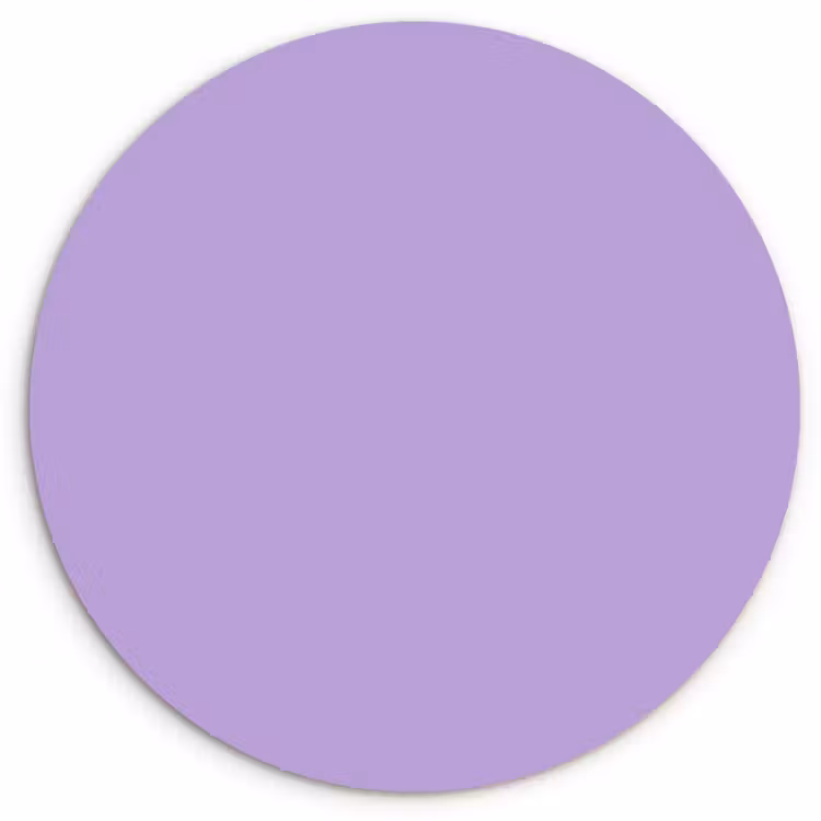Soft - Lavender - Paars Wandcirkel kunststof plaat 5mm dik klein 188 -3d