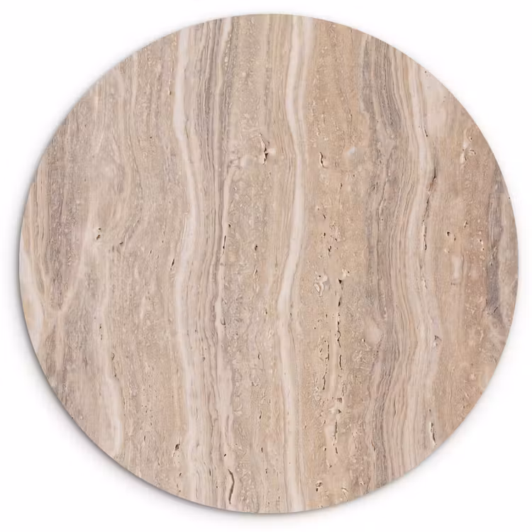 Steen - Patroon - Textuur - Natuurlijk - Beige Wandcirkel kunststof plaat 5mm dik klein -3d