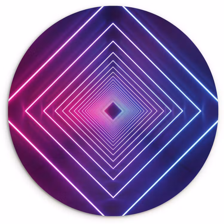 Driedimensionaal - Tunnel - Ruimte Wandcirkel kunststof plaat 5mm dik klein -3d
