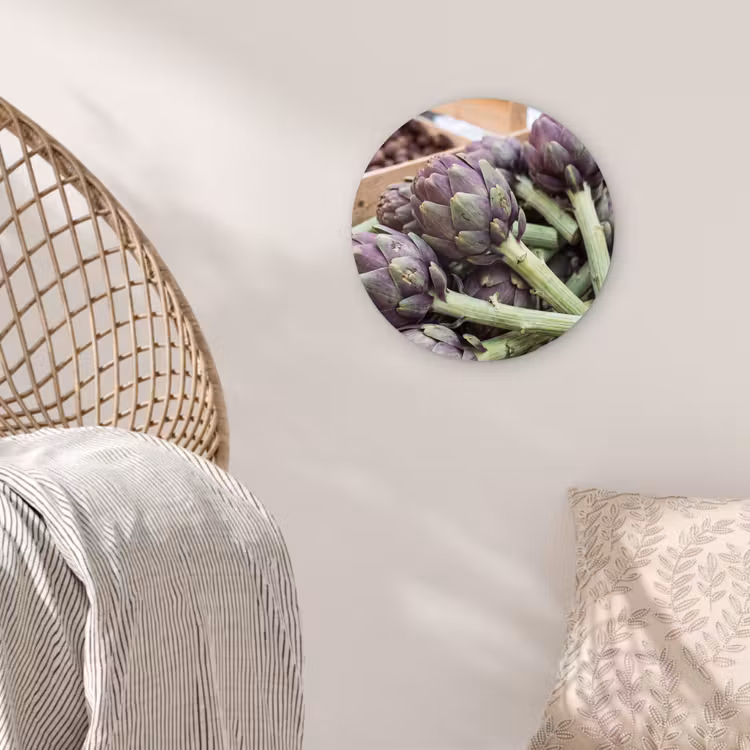 round wall art - Vegetables - Market - Fresh - Groenten - Markt - Vers Wandcirkel kunststof plaat 5mm dik klein