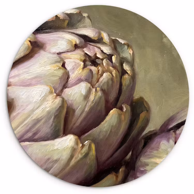 round wall art - Vegetables - Still Life - Painting - Groente - Stilleven - Schilderij Wandcirkel kunststof plaat 5mm dik klein