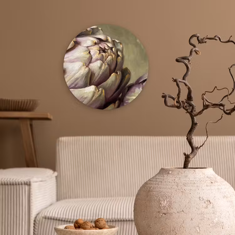 round wall art - Vegetables - Still Life - Painting - Groente - Stilleven - Schilderij Wandcirkel kunststof plaat 5mm dik klein