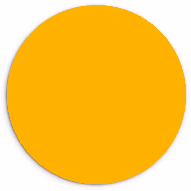 Vivid - Amber - Geel Wandcirkel kunststof plaat 5mm dik klein 188 -3d