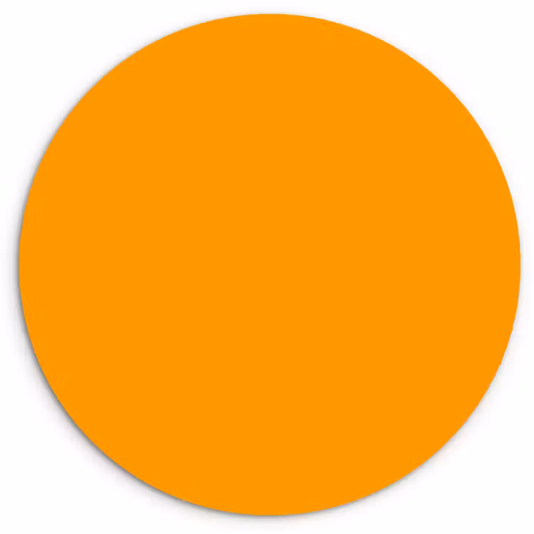 Warm - Ochre - Oranje Wandcirkel kunststof plaat 5mm dik klein 188 -3d