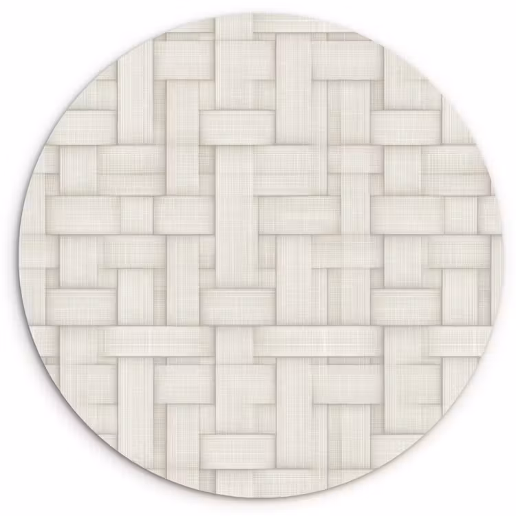 Vlechtwerk - Banen - Beige Wandcirkel kunststof plaat 5mm dik klein 188 -3d