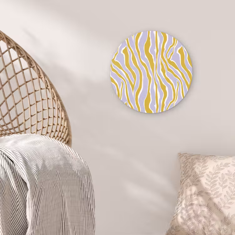 Zebra - Modern - Meerkleurig Wandcirkel kunststof plaat 5mm dik klein 188 -sfeer5