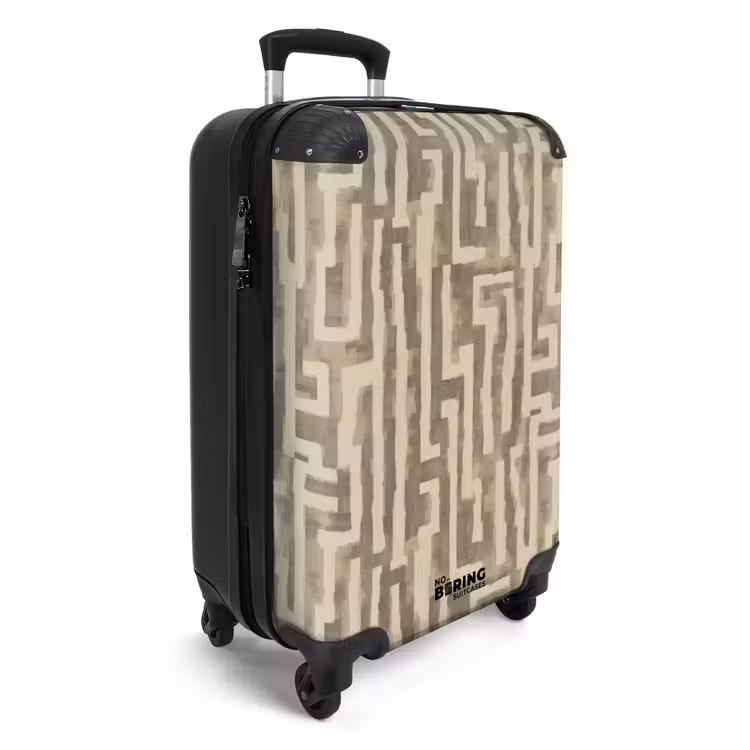 Abstract - Geometrisch - Groen NBS - Handbagage koffer - Volwassenen Unisex middel -productfoto_3d