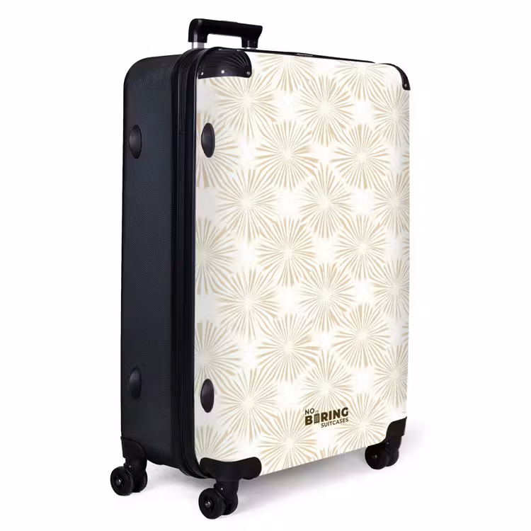 Abstract - Motief - Beige NBS - Handbagage koffer - Volwassenen Unisex middel -productfoto_3d