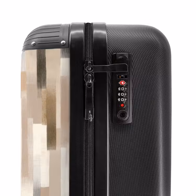Abstract - Patroon - Kwaststreken NBS - Handbagage koffer - Volwassenen Unisex middel -slot