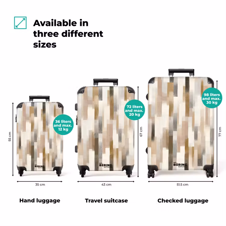 Abstract - Patroon - Kwaststreken NBS - Handbagage koffer - Volwassenen Unisex middel zzzzzzVergelijking_3EN
