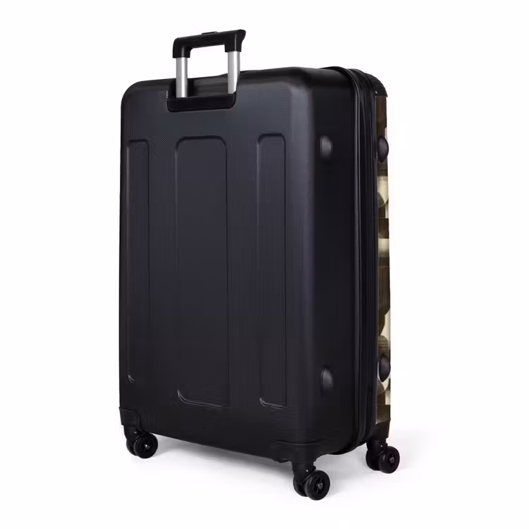 Abstract - Retro - Zwart NBS - Handbagage koffer - Volwassenen Unisex middel -slot