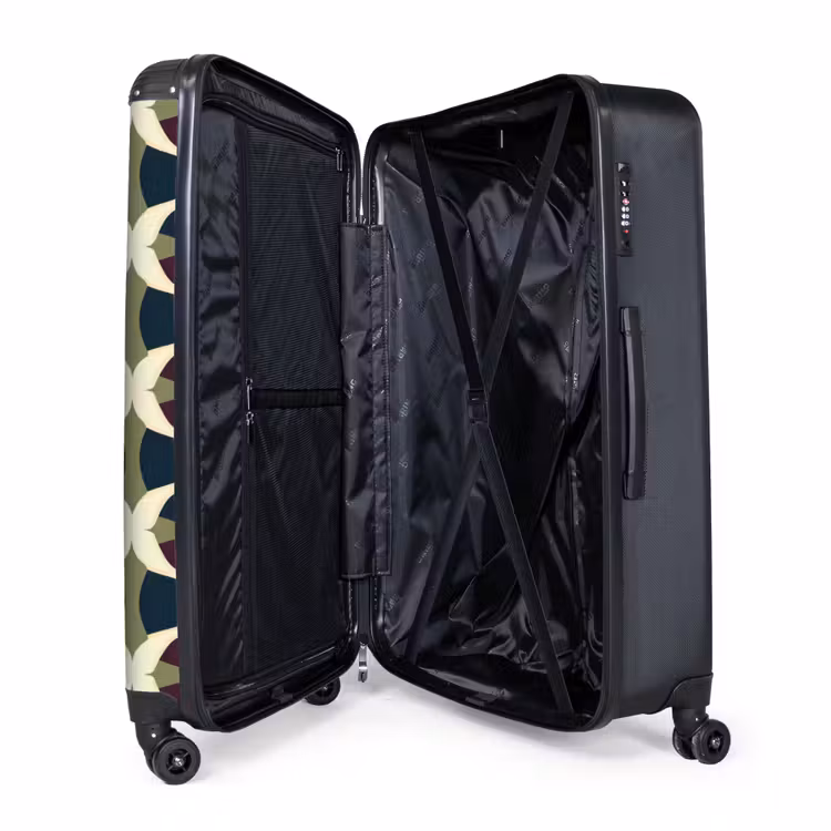 Abstract - Retro - Kleurrijk NBS - Handbagage koffer - Volwassenen Unisex middel -wiel