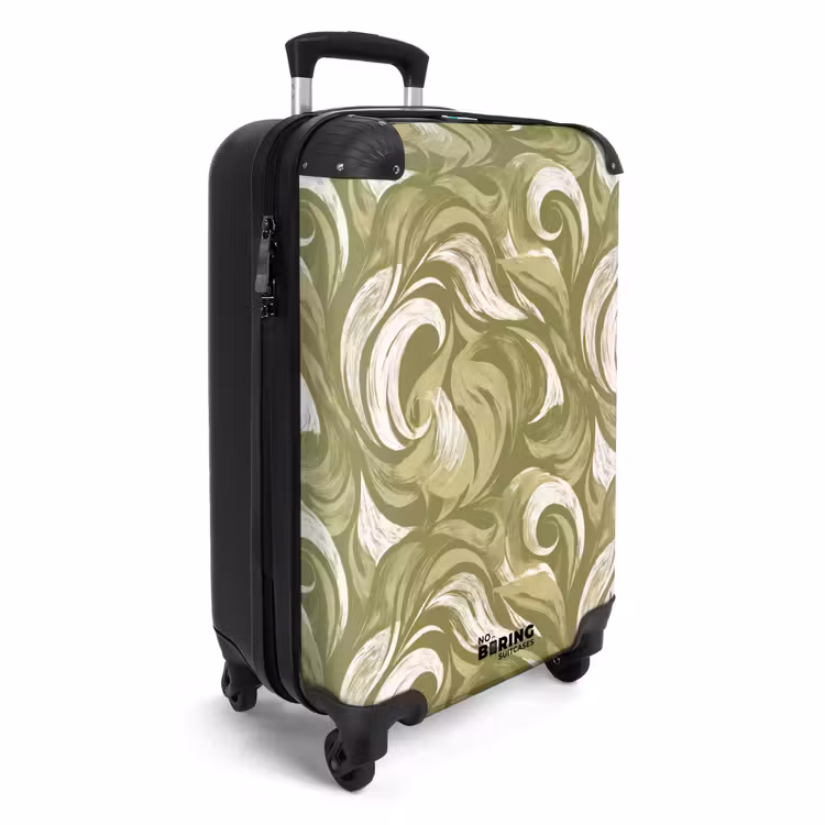 Abstract - Textuur - Groen NBS - Handbagage koffer - Volwassenen Unisex middel -productfoto_3d