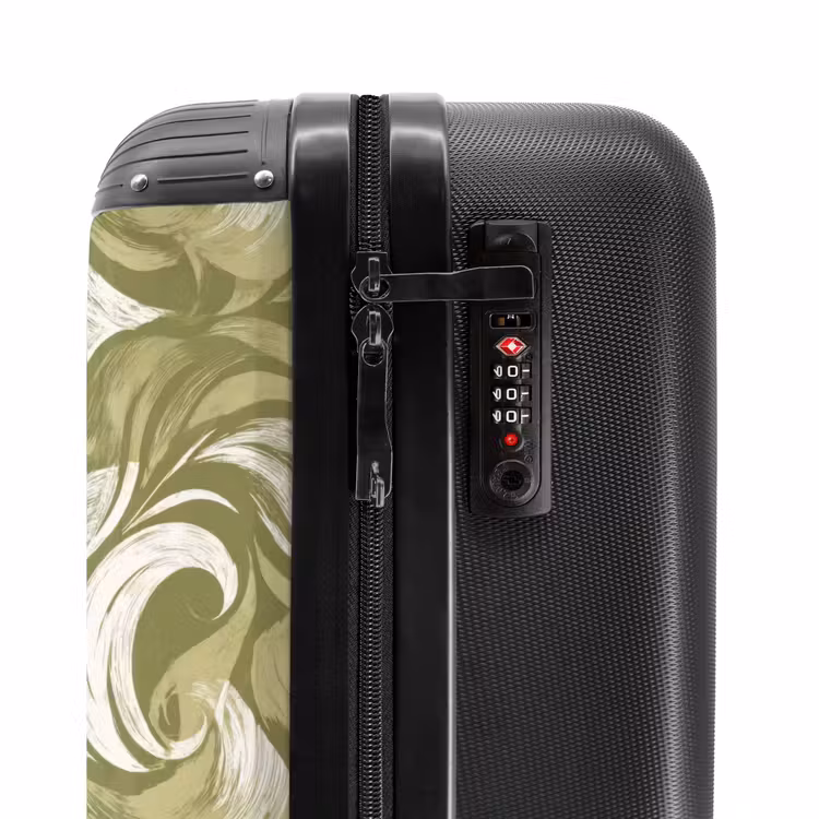 Abstract - Textuur - Groen NBS - Handbagage koffer - Volwassenen Unisex middel -slot
