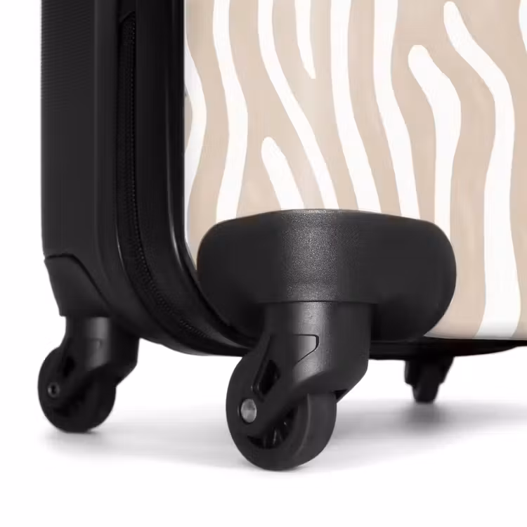 Abstract - Zebra - Beige NBS - Handbagage koffer - Volwassenen Unisex middel -wiel