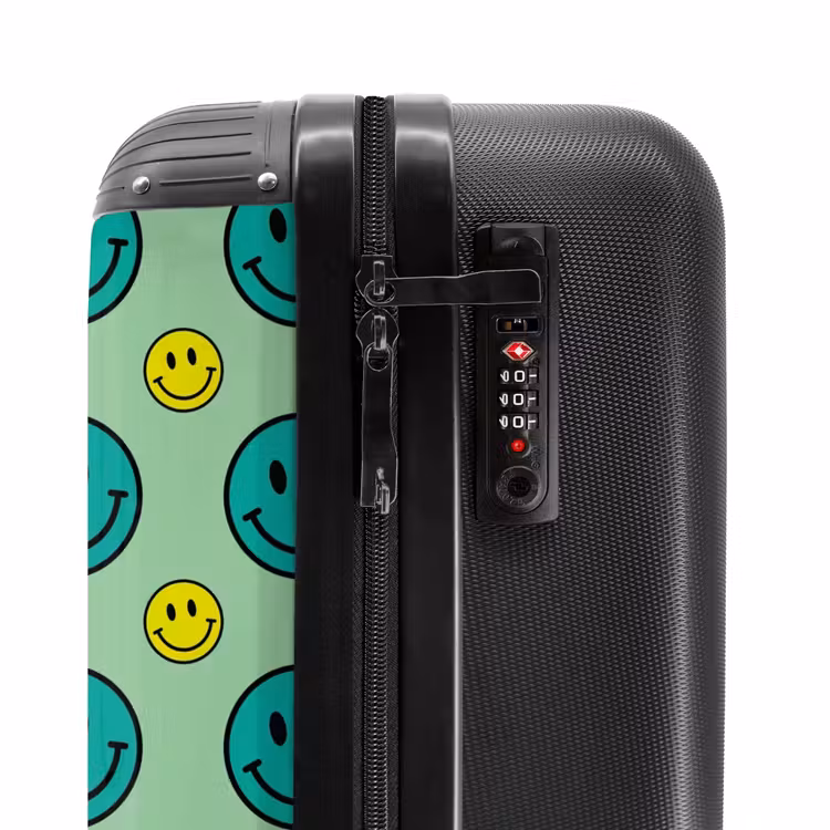 All smiles groen NBS - Handbagage koffer - Unisex middel -slot