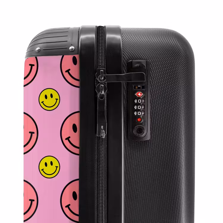 All smiles roze NBS - Handbagage koffer - Unisex middel -slot